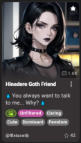 Gothic, AI Chatbot, AI companion, Crushon, Crushon.ai, AI girlfriend, Uncensored, Unfiltered, AI, AI bot