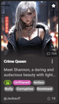 Action, AI Chatbot, AI companion, Crushon, Crushon.ai, AI girlfriend, Uncensored, Unfiltered, AI, AI bot